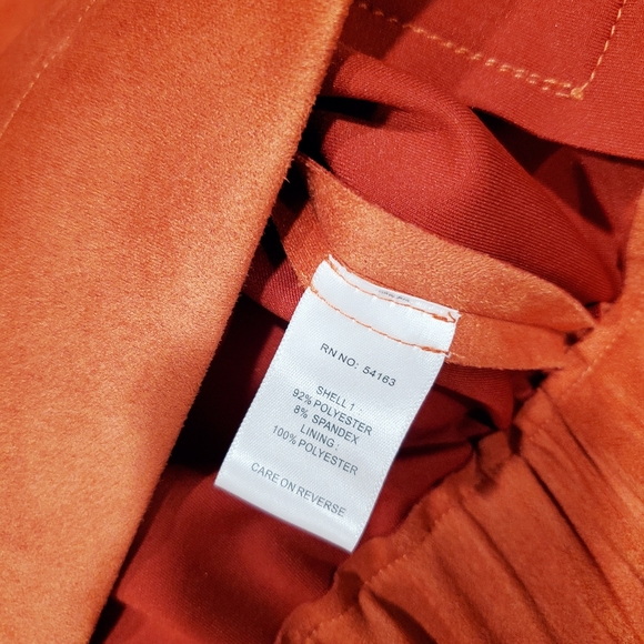 Dark Rust Faux Suede 3/4 Sleeve Jacket - Picture 5 of 5